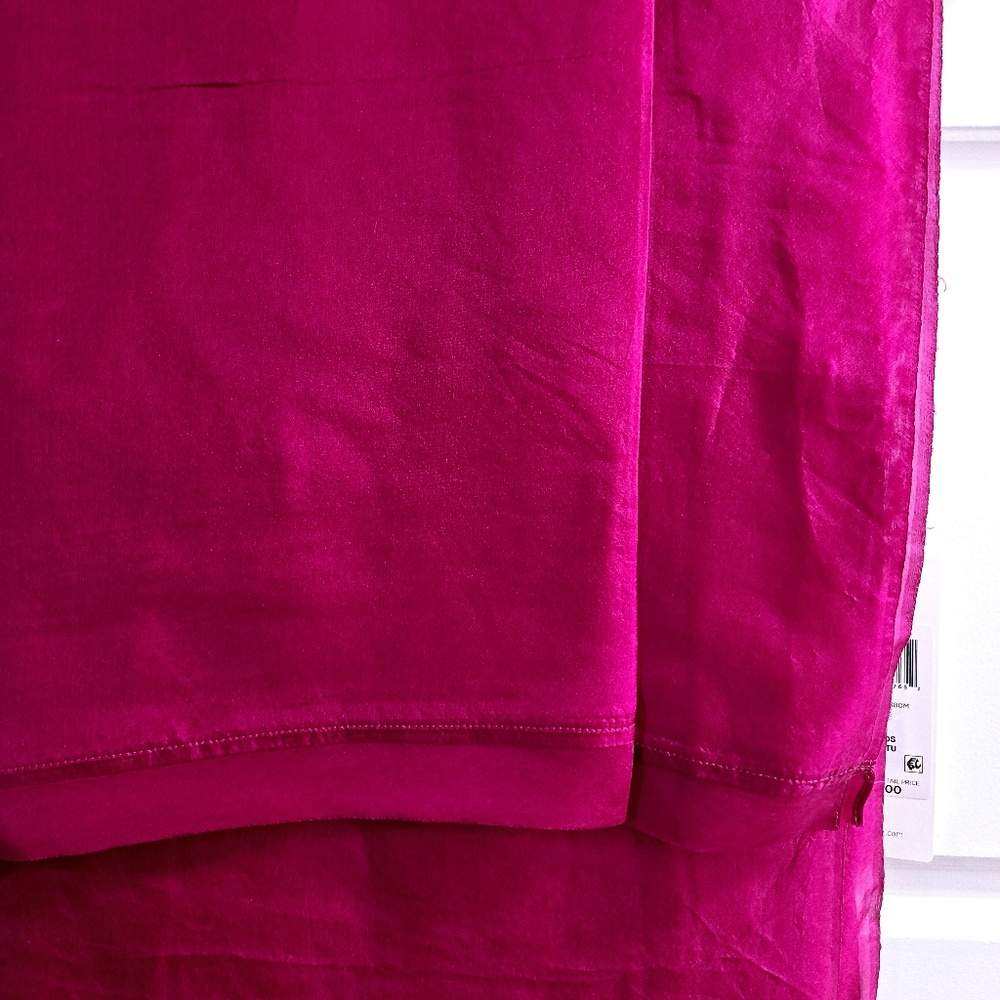 Eileen Fisher Washed Silk Scarf Grape - Picture 4 of 10